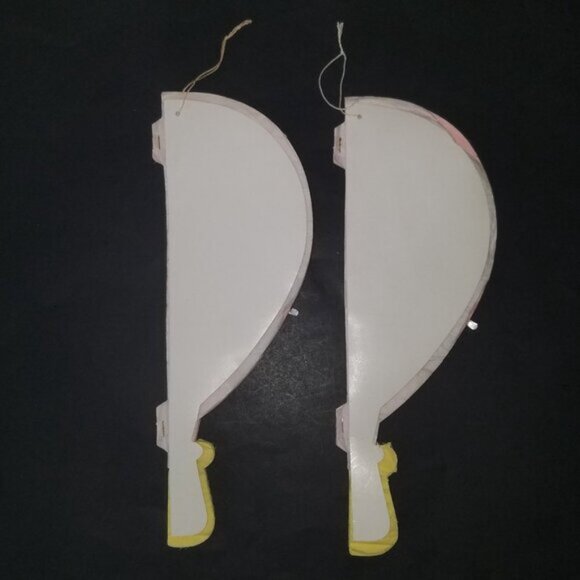 VTG 2 Pink Honeycomb Hot Air Balloon Lot Hanging Decoration 13.75" Easter - Picture 6 of 8